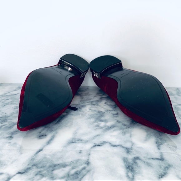 Uterque Zara Velvet Ballerina Flats Bejeweled - Picture 11 of 13